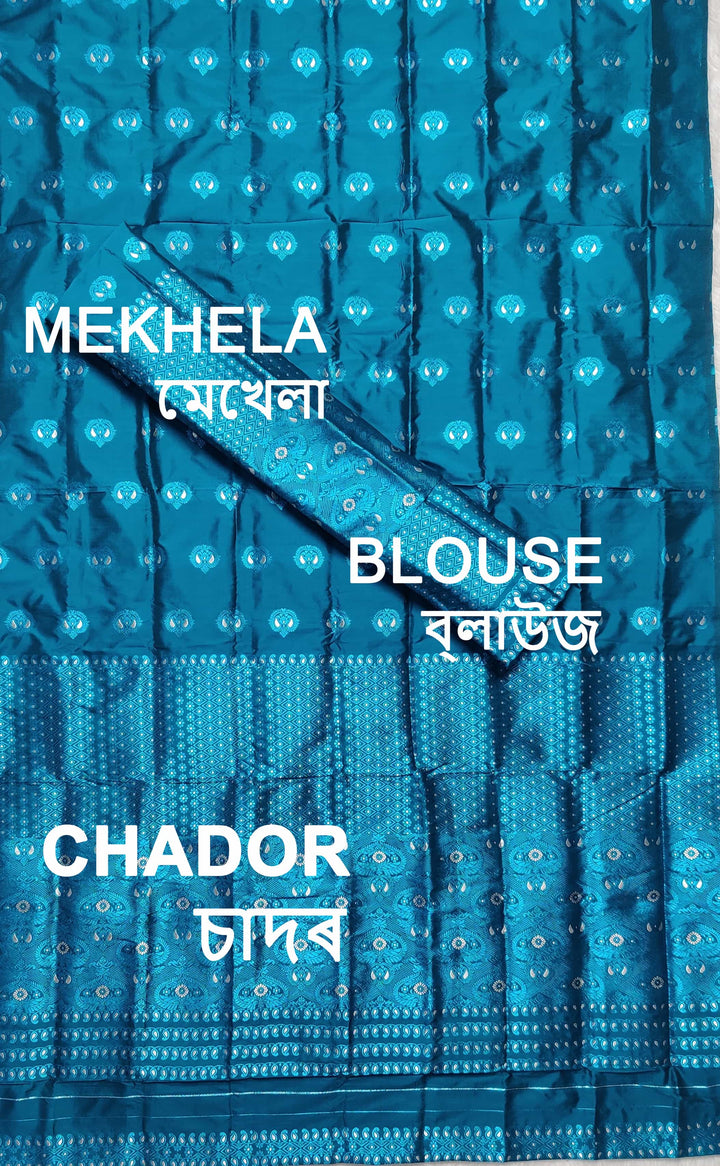 Colouring Jari Mix Set Mekhela Sador