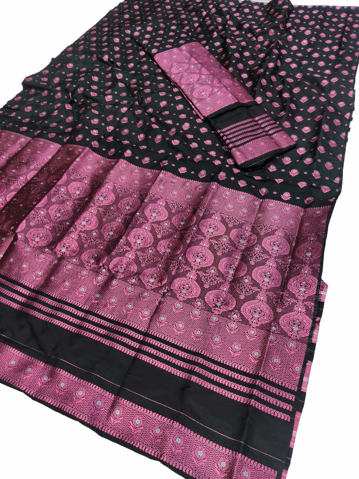 Colouring Jari Mix Set Black Mekhela Sador