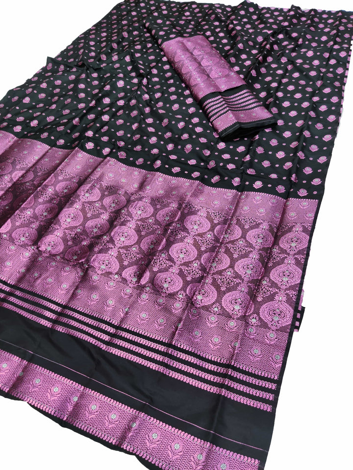 Colouring Jari Mix Set Black Mekhela Sador