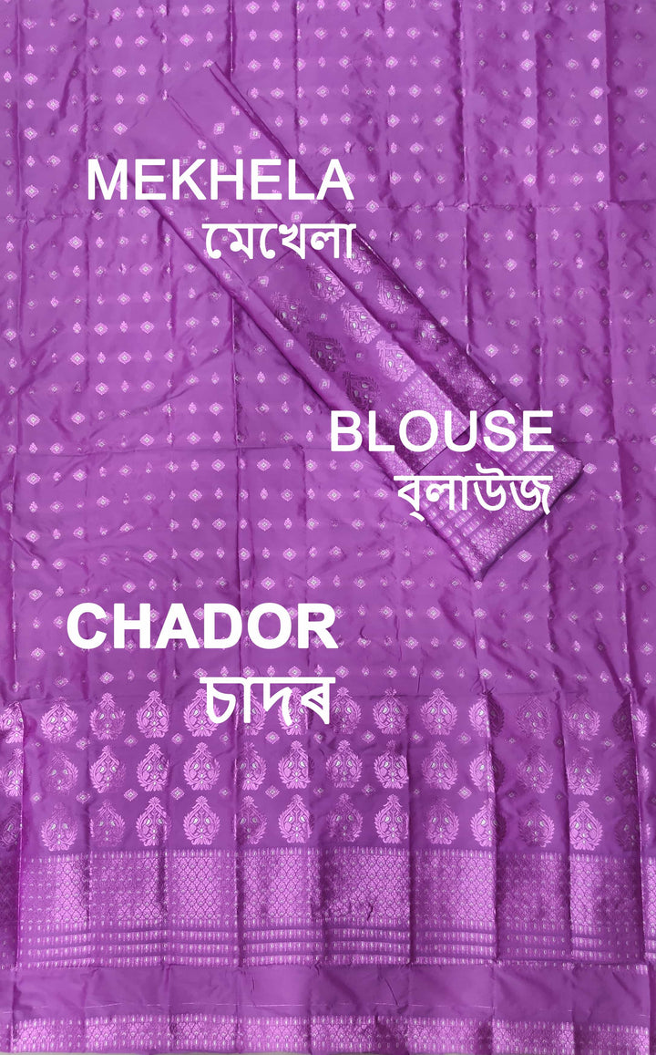 Colouring Jari Mix Set Mekhela Sador