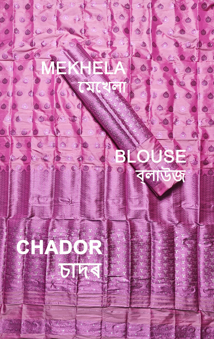 Colouring Jari Mix Set Mekhela Sador