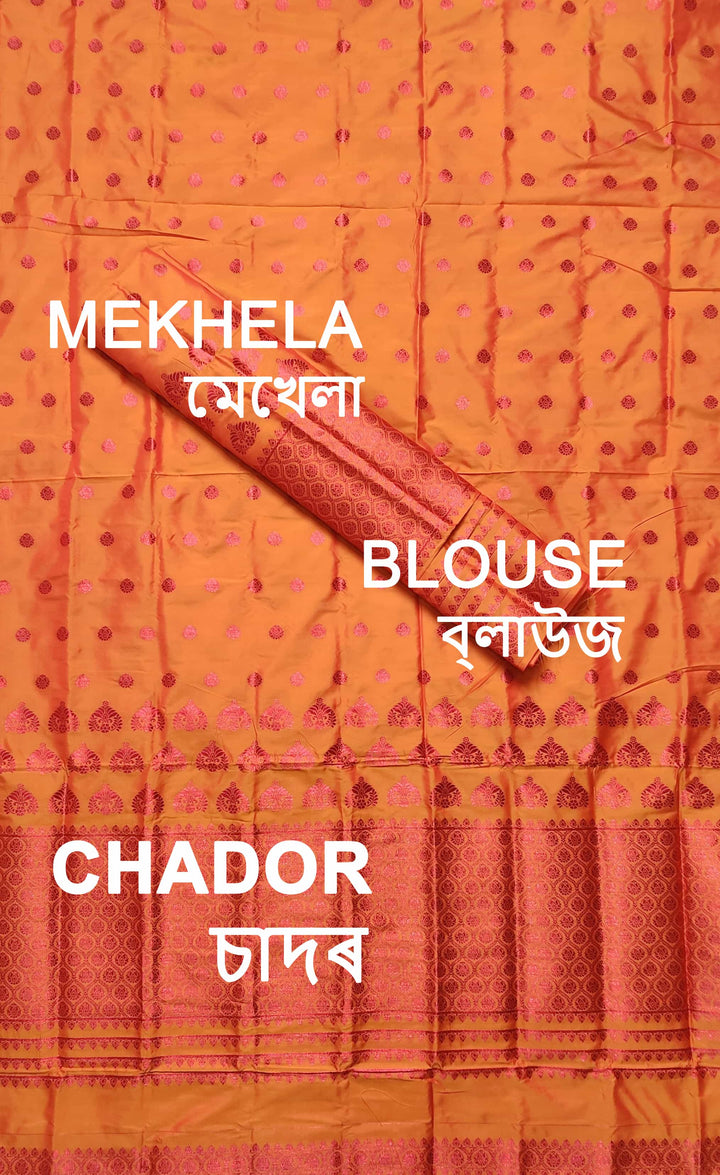 Colouring Jari Mix Set Mekhela Sador