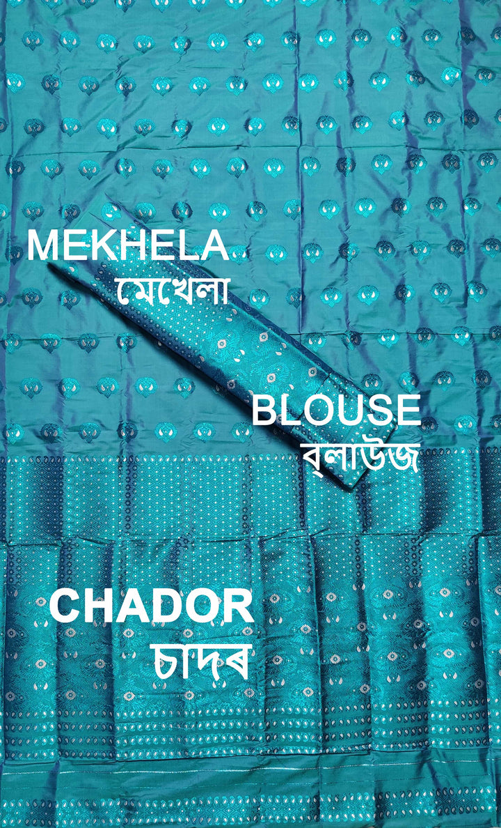 Colouring Jari Mix Set Mekhela Sador