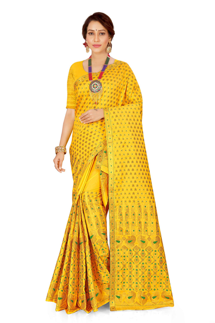 Gold Jari All Over Mix Set Mekhela Sador