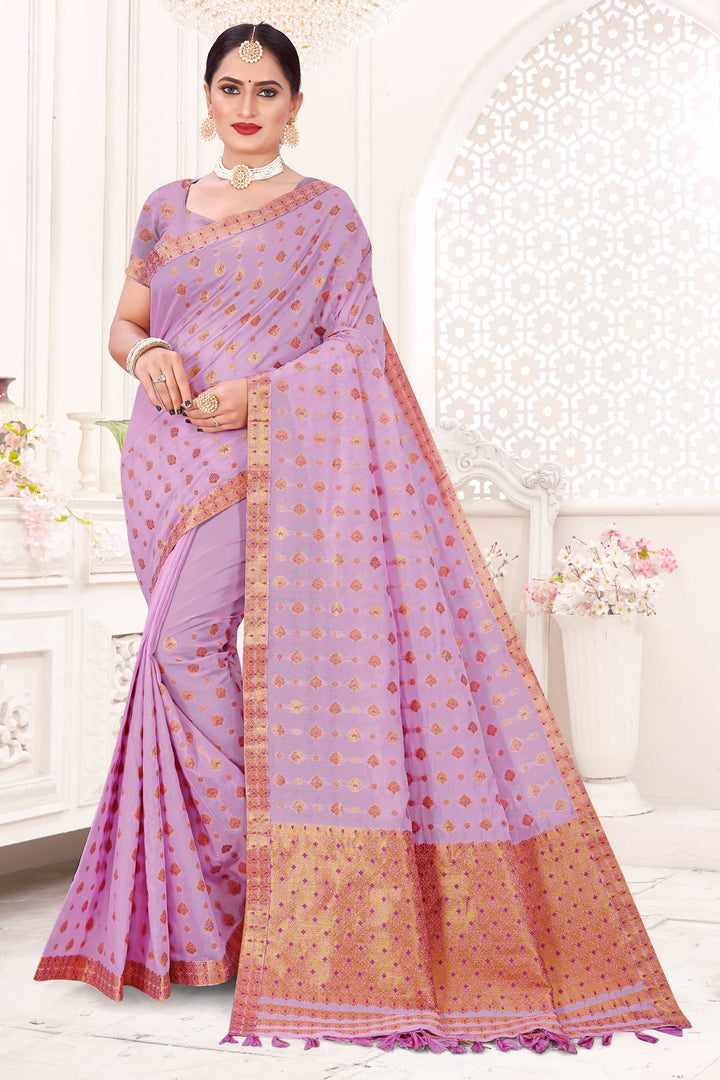 AC Cotton* Woven Assamese Saree